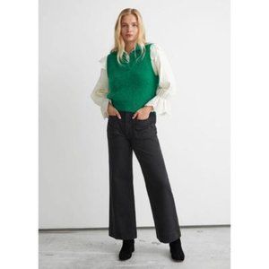 & Other Stories High Waisted Pocket Flare Pants Size 2